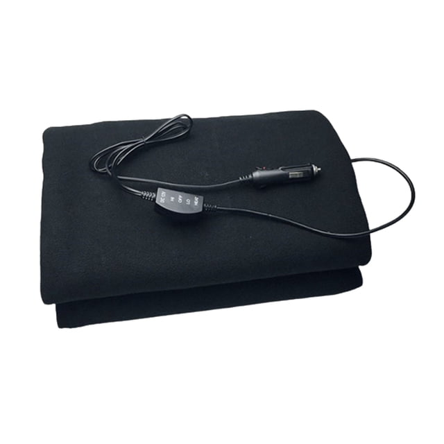 Toystoory Manta de calefacción eléctrica para coche, calentador portátil para clima frío, ropa de cama Interior plegable de Color sólido, 145x100cm Suministros térmicos Negro Toystoory HA072529-03