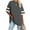 Dark gray, variant on Dellytop Womens Oversized Tees Loose Half Sleeve Crew Neck Color Block T Shirts