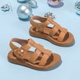 thumbnail image 5 of Hessimy Baby Boys Girls Squeaky Sandals Summer Closed-Toe Anti-Slip Premium Rubber Sole Toddler First Walkers Shoes,Lightweight Breathable(Brown,1.5), 5 of 7