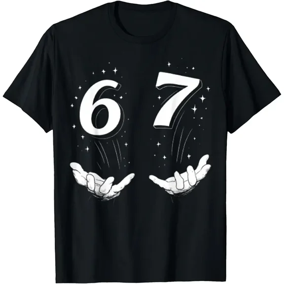 Funny Six Seven 6 7 Meme Slang 6 7 Hands T-Shirt