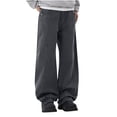 thumbnail image 2 of Styesk Men's Pants Men's Solid Color Pocket Work Pants Straight Leg Pants, 2 of 8
