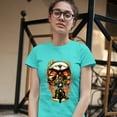 thumbnail image 3 of Tee Hunt Skeleton Rider T-Shrit Route 66 Chopper Biker From Hell Outlaw Women's T-Shirt Tee, Light Blue, XX-Large, 3 of 5