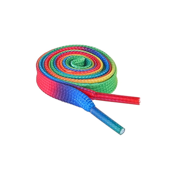 INSPIRE CHIC 2 Pairs Flat Colorful Fashion Shoelaces for Shoes Boots Sneakers rainbowsss 50cm/20"