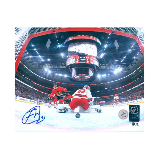 Frank Nazar Autographed Chicago Blackhawks 1st Goal 8x10 Photo