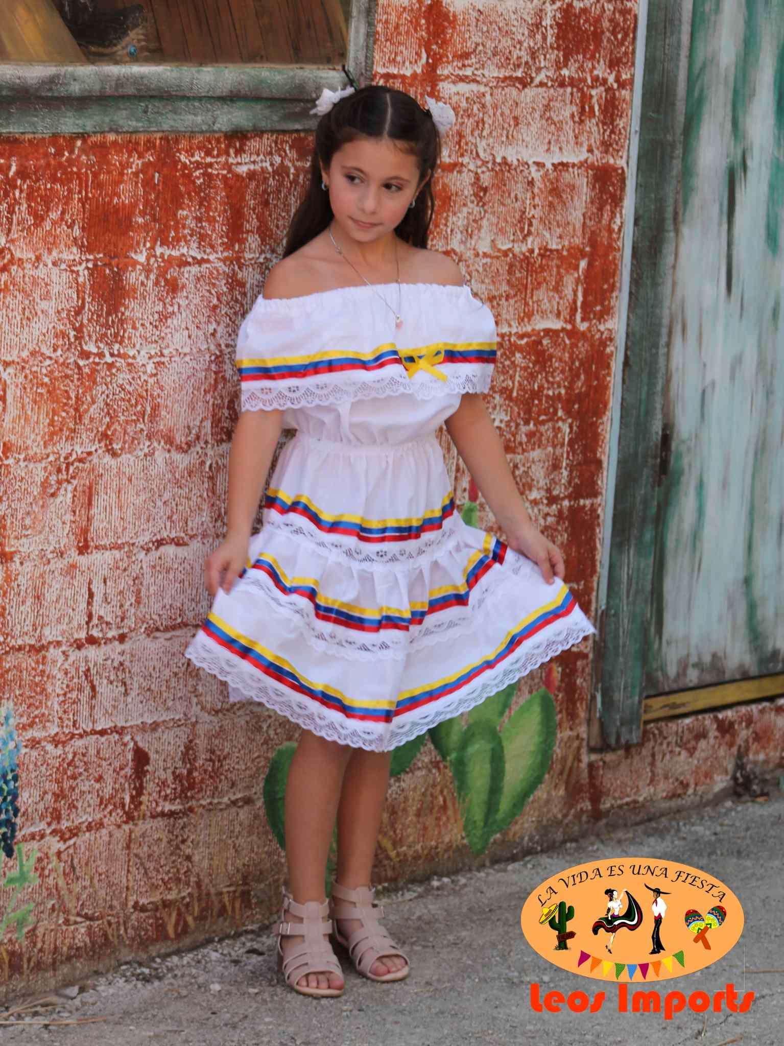 colombian embroidered dress Colombian Campesina Dress