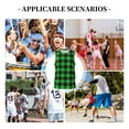thumbnail image 6 of Sikiie Buffalo Plaid Green Black Basketball Jersey Reversible Men's Mesh Athletic Sports Shirts Training Practice S-4XLMedium, 6 of 6
