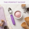 thumbnail image 6 of Ice Cream Scoop, 1 Pcs Stainless Steel Ice Cream Scooper, Comfortable Ergonomic Handle, Easy Release, Easy Clean, for Sorbet Purple 8.9 in, 6 of 7