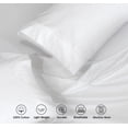 thumbnail image 4 of RUVANTI 100% Cotton Sheets – Twin XL Size Percale Bedding, Cooling & Breathable, Durable with a Crisp, Soft & Comfortable Feel, 16" Deep Pocket, 3-Piece Set, Milky White, 4 of 6