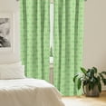 thumbnail image 3 of Ambesonne Abstract 4-Panel Curtains, Simple Monochrome Shapes, 56"x63", Pale Green Lime Green, 3 of 4