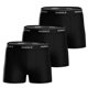 thumbnail image 1 of HUDDLE Calzoncillos Boxer para Hombre, pack de 3 – Mezcla de algodón, cintura con logo, color liso Negro M (Medium), 1 of 7