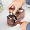 thumbnail image 5 of MOJAE Distribuidor de espresso de 58,5 mm Herramienta de distribución de espresso Distribuidor de café Nivelador de espresso de profundidad ajustable con mango de madera de nogal Se adapta a portafilt, 5 of 5