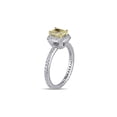 thumbnail image 3 of 1 1/3 Carat (Ctw G-H-I, SI1-SI2) Yellow Diamond Halo Engagement Ring in 14K White Gold for Women, 3 of 6