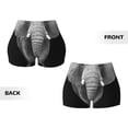 thumbnail image 5 of Lsque Indian Elephant Pattern High Waisted Biker Shorts for Women-Tummy Control Fitness Athletic Workout Running Yoga Gym Shorts,Moisture-Wicking-Small, 5 of 9