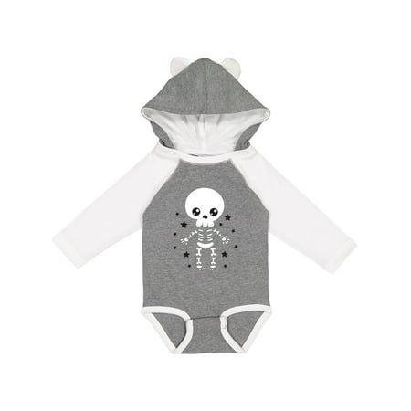 

Inktastic Happy Halloween Spooky Skeleton and Stars Gift Baby Boy or Baby Girl Long Sleeve Bodysuit