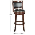 thumbnail image 3 of SAFAVIEH Brockway Swivel Bar Stool Cappuccino / Black, 3 of 5