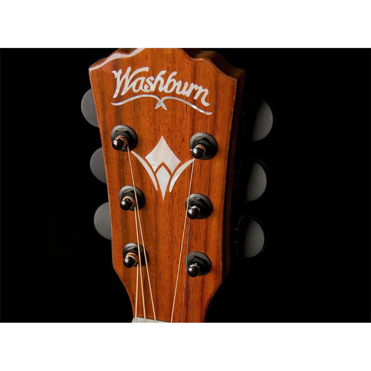 Washburn Comfort Deluxe 55 Series Grand Auditorium Acoustic Electric Guitar Koa