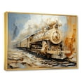 thumbnail image 2 of Designart "Nostalgic White Train Fantasy" Train Floater Framed Canvas Prints, 2 of 5