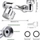 thumbnail image 4 of 1080 faucet attachment aerator faucet extension with 2, 4 of 5
