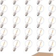 thumbnail image 2 of Bombillas LED de repuesto G40, paquete de 25 bombillas de globo transparentes para casquillos de base de tornillo de 120V 0,6W, bombillas regulables de 1,5 pulgadas, 2 of 5