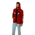 thumbnail image 6 of Marvel Spider-Man Mask Logo Long Sleeve Red Adult Zip-Up Hoodie-Large, 6 of 7