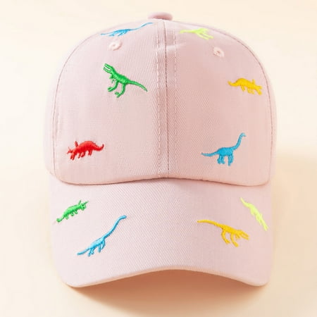 

toraway Kids Capsule Kids Baby Girls Boys Peaked Cap Cartoon Dinosaur Baseball Hat Sunscreen Sunshade Hat One Size