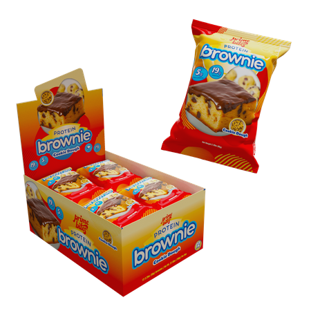 Cookie Dough Bites, 12 Count Prime Bites Protein Brownie with 19g Protein and 5g Collagen