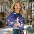 thumbnail image 2 of Garronmavis Black Baby Dragon Girls Long Sleeve T-Shirts 9-10 Lightweight Kids Basic Soft Long Sleeve Tees Top Warm Kids Fall Tops Crewneck Basic Tees Loose Fall Winter Clothes, 2 of 7