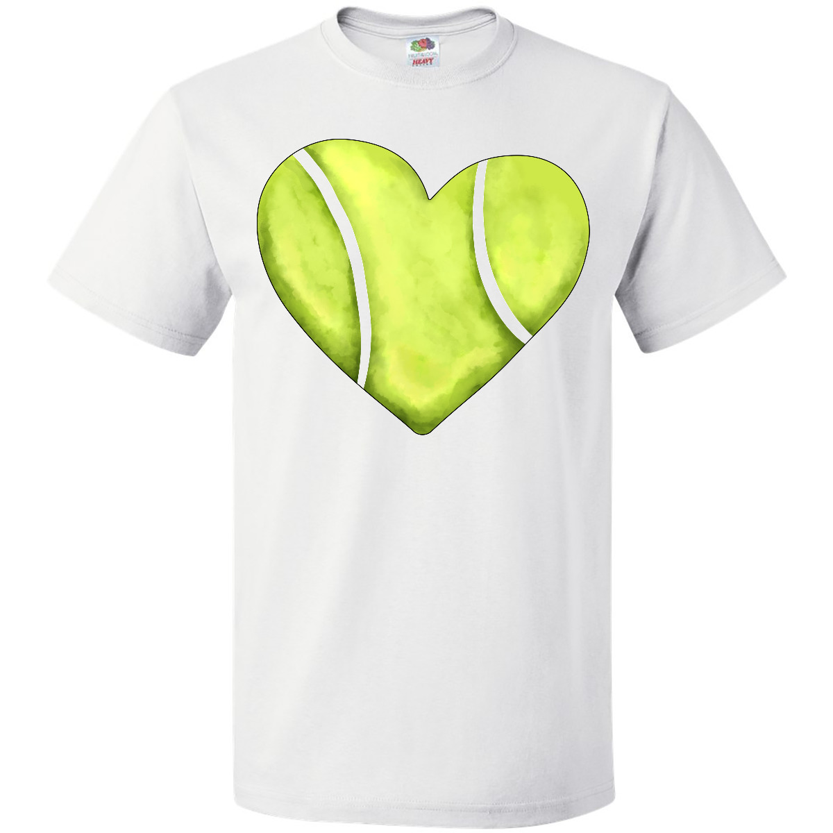 Inktastic Tennis Ball in Heart T-Shirt