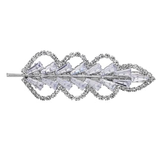 Austrian Crystal Hair Clips, White Sparkly Rhinestones  display picture 2