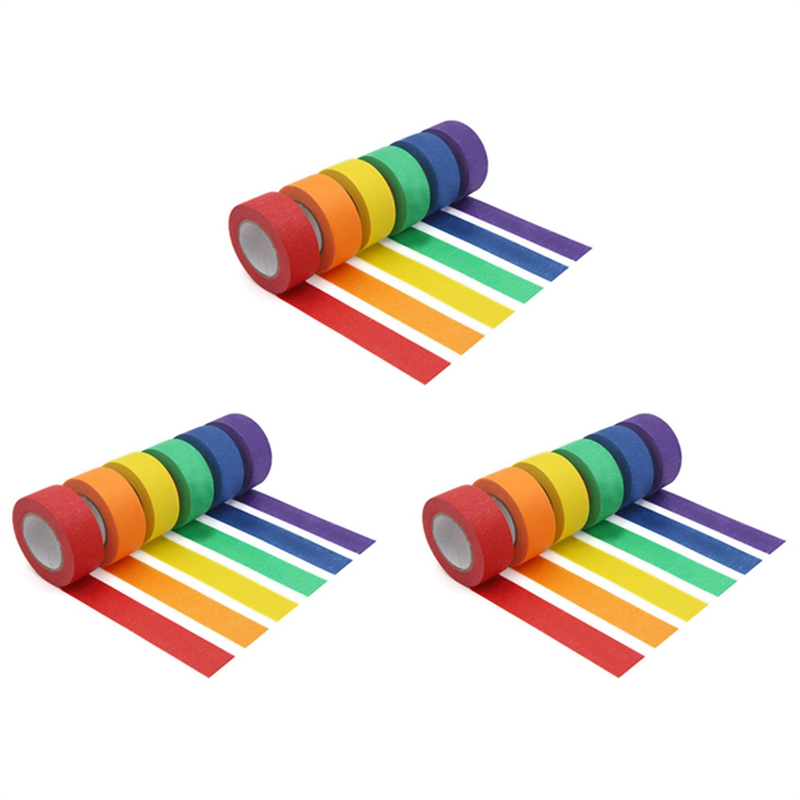 Colored Masking Tape,Colored Painters Tape 18 Different Color Rolls Masking Tape 1 Inch x 13