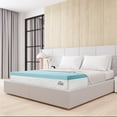 thumbnail image 3 of L'Baiet 2" Medium Firm Cooling Gel Memory Foam Queen Size Topper in Blue, 3 of 7