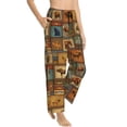 thumbnail image 2 of Vintage Rustic Lodge Bear Moose Fish Animal Women'S Comfy Pajama Pants With Pockets,Soft Stretch Drawstring Lounge Pants, Soft Casual Wide Leg Pjs Sleep Bottoms Medium, 2 of 7