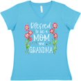 thumbnail image 3 of Inktastic Blessed to Be a Mom and Grandma Pink Flowers Women's V-Neck T-Shirt, 3 of 5