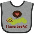 thumbnail image 3 of Inktastic I Love Books Bookworm Boys or Girls Baby Bib, 3 of 4