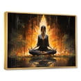 thumbnail image 2 of Designart "Woman Finding Inner Peace Through Meditation" Spiritual Framed Wall Art - Global Yellow Meditation Entryway Framed Wall Art, 2 of 6