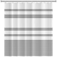 thumbnail image 4 of Black and White Bathroom Shower Curtain Abstract Stripes Geometric Lines Pattern Shower Curtain Polyester Waterproof Modern Minimalist Home Decor Bath Shower Curtain with Hooks, 72x72 Inch, 4 of 6