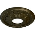 thumbnail image 3 of Ekena Millwork 11 3/8"OD x 3 5/8"ID x 1 1/8"P Leaf Ceiling Medallion (Fits Canopies up to 4 3/4"), Hand-Painted Green Gold, 3 of 7