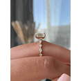 thumbnail image 6 of ESTE ORIGIN 2.00Ct Emerald Cut Lab-Grown Diamond Solitaire Engagement Ring - Marquise & Round Accent Band in 10K White Gold for Women US 5.5, 6 of 8