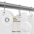 thumbnail image 5 of Mrs Awesome Lightweight PEVA Waterproof Shower Curtain Liner Frosted with Magnets -72" x 72", 5 of 6