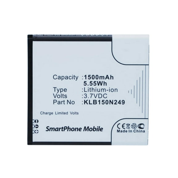 Batteries N Accessories BNA-WB-L3377 Cell Phone Battery - Li-Ion, 3.7V, 1500 mAh, Ultra High Capacity Battery - Replacement for KONKA KLB150N249 Battery