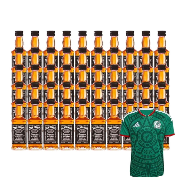 50 Whisky Jack Daniels Mini 50 ml + Jersey Verde