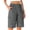 AA-Gray, variant on Cargo Shorts for Women Knee Length Casual Wide Leg Bermuda Shorts Solid Color Hiking Work Summer Shorts with Pockets Army Green XXL