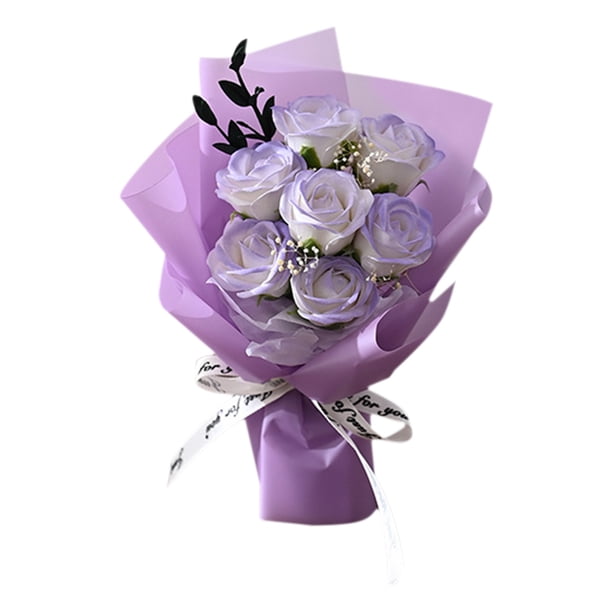 Mini ramo de flores de jabón, flores pequeñas, flores de pulgar, regalo de compañía, regalo de compañía DIY, regalo de San Valentín