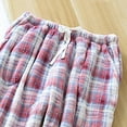 thumbnail image 5 of Besolor Women's Coral Fleece Pajama Pants Plaid Plush Soft Elastic Waist Lounge Trousers Casual Warm Winter Homewear Pants, 5 of 5