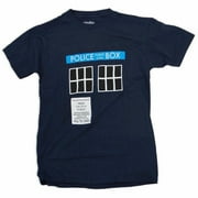 Doctor Who Tardis Call Box Mens Navy Blue T-Shirt | XL