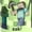 Minecraft, variant on Zak Designs 25oz Minecraft Durable Plastic Park Water Bottle with Straw, Easy Open Locking Spout Cover for Travel, and Built In Carry Handle
