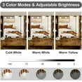 thumbnail image 4 of Zzistar Vanity Desk with 3 Color Lights,Makeup Vanity Brightness Adjustable, Table Set Dressing Table with 5 Drawers ,6 Open Shelves & 1 Cabinets and Multiple Shelves for Adult, 4 of 6