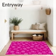 thumbnail image 3 of ODIKA 5'x7' Machine Washable Non-Slip Area Rug, Whimsical Gift Bow Starlight Celebration Fancy Decorative High Traffic Rug with Pad, Pink, 611602, 3 of 8