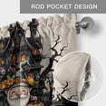 thumbnail image 6 of Halloween Farmhouse Short Window Curtain Valances, Gnomes Skull Pumpkin Horror Black Tree Rod Pocket Kitchen Valances for Living Room Bedroom Bathroom Cafe 54" x 18", 6 of 8