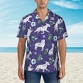 thumbnail image 2 of Xecao Cute Dog print Hawaiian shirt - a stylish short-sleeve button-down for men, perfect for casual beach and tropical outings., 2 of 9